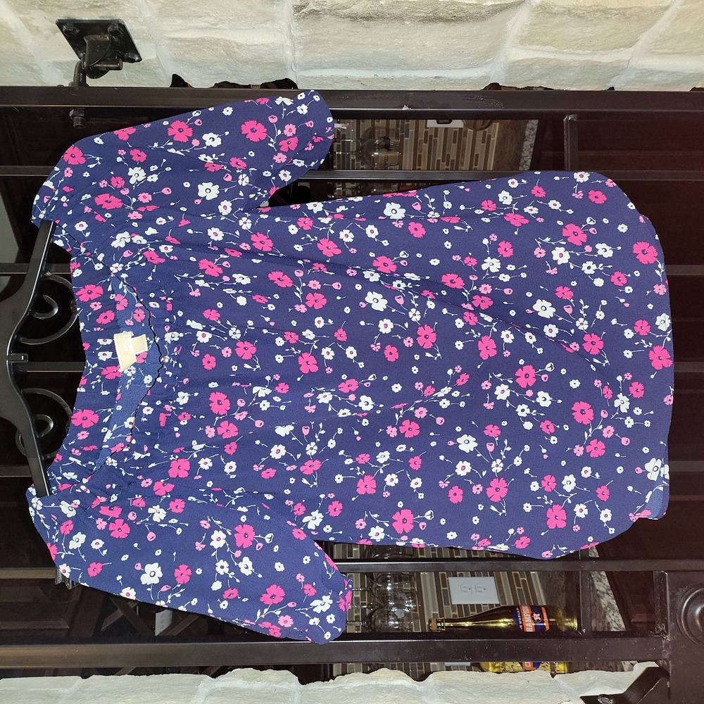 Michael Kors Floral Top Off-Shoulder Elastic with Sleeves 🩷